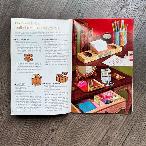 Vintage 1970s The Paper Tique Paper Crafts Booklet Kleenex Tissue Boutique - Picture 8 of 11